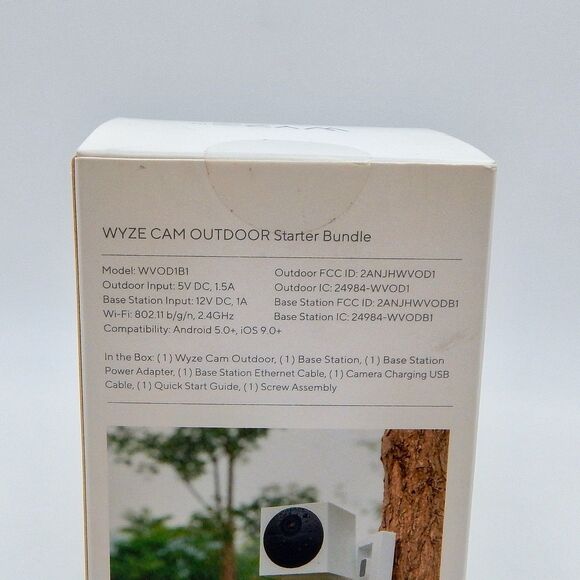 Wyze Cam Outdoor Starter Bundle WVOD1B1 Wire-Free Wireless Camera & Base Sealed - Picture 3 of 5